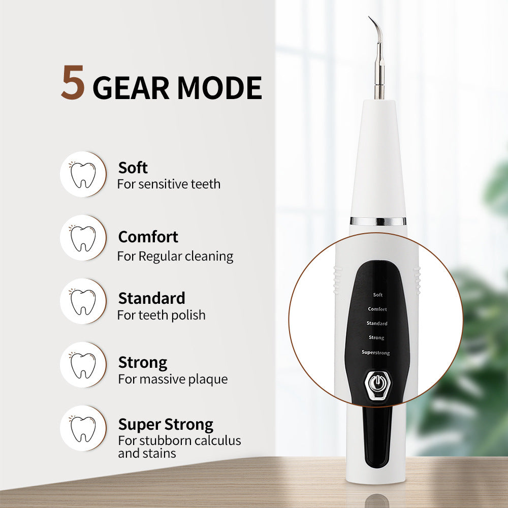 5-Speed Ultrasonic Tooth Cleaner Electric Tooth Beauty Instrument Home Tooth Whitening Instrument Tooth Care Tooth Cleaning Instrument