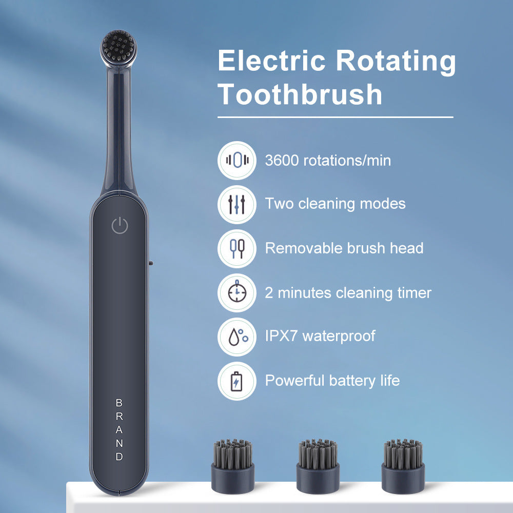 2-Speed Rotary Electric Toothbrush Rechargeable Adult Electric Toothbrush Waterproof Soft Bristle Couple Toothbrush